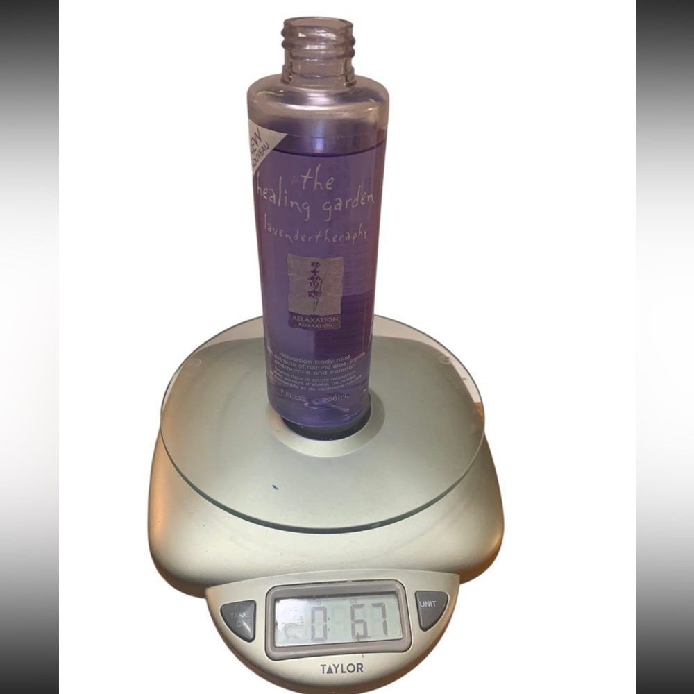 The Healing Garden LAVENDER THERAPY Relaxation Body Mist 7oz Bottle Partial Open